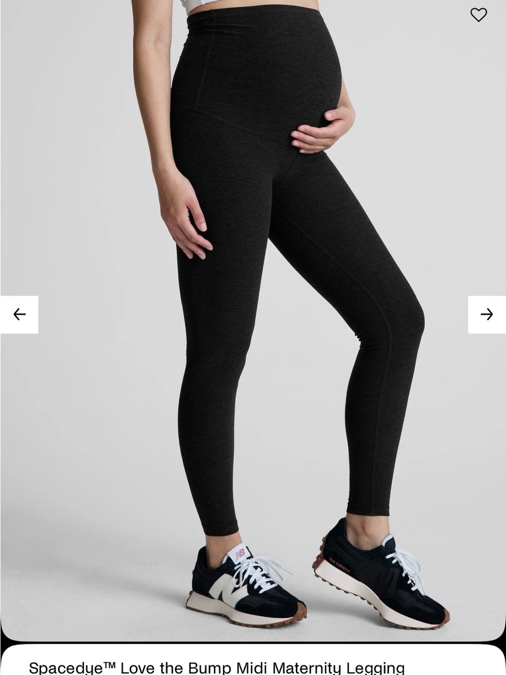 NEW UNWORN  BEYOND  YOGA. LOVE the Bump High-Waist Maternity Leggings - Black
